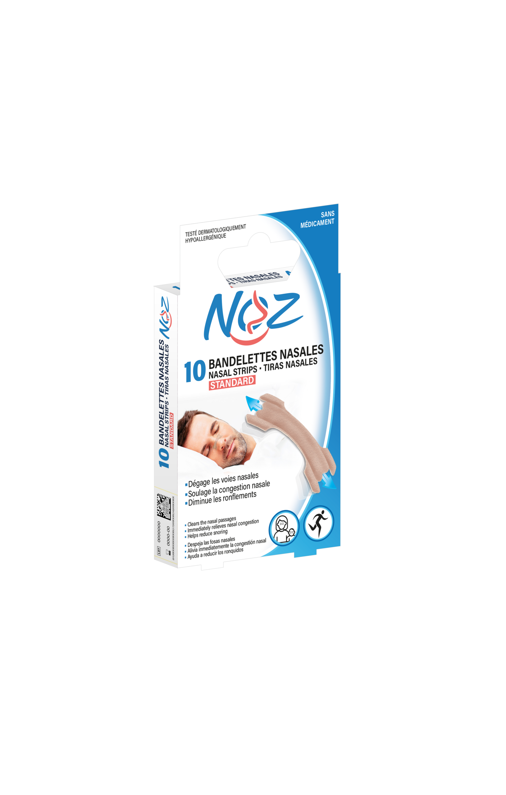 nos bandelettes nasale en tnt couleur chair 10pcs 5,6x1,8cm